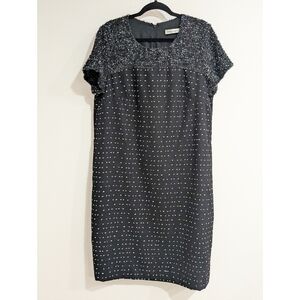 Marina Rinaldi Mixed Media Shift Dress